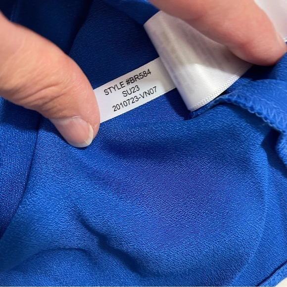 J Crew Collection Amber Tank Top Luster Crepe Royal Tanzanite - Picture 4 of 9